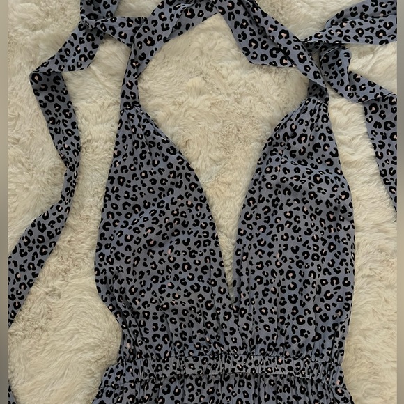 Make an Appearance Light Blue Leopard Print Jumpsuit by Lulu’s - Picture 6 of 8